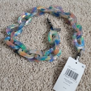Coach Short Chain Strap With Recycled Resin pastels